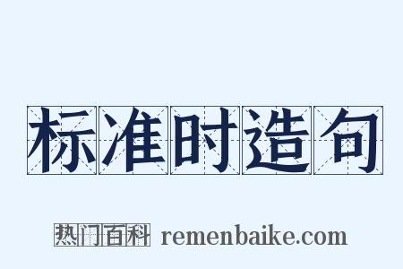 标准时造句是什么意思的图片